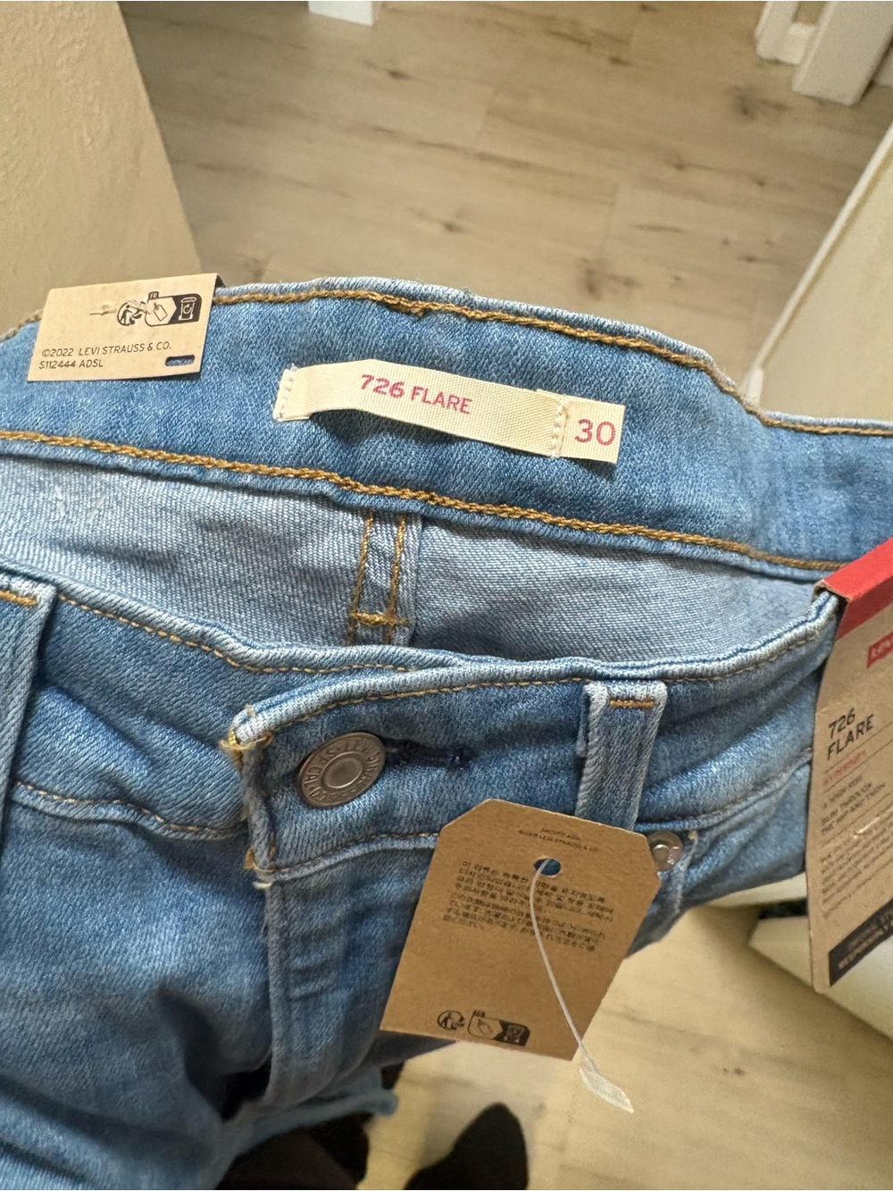 Levi's 726 Flare Jeans - Light Blue Wash